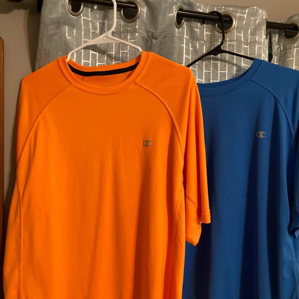 Champion Double Dry & Rec Tech Performance Dry XL Work Out Tee Shirts